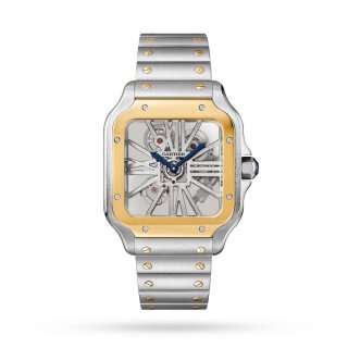 Cartier Santos de Cartier Watch, Large Model, Manual Winding, Steel Case, Yellow Gold-P17311258